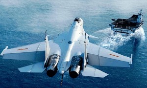 相距仅45米！中日战机发生激烈对峙，歼15突然横穿P-3C，日本破防​​